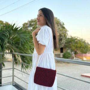 Bolso Vinotinto en Cordón de Seda